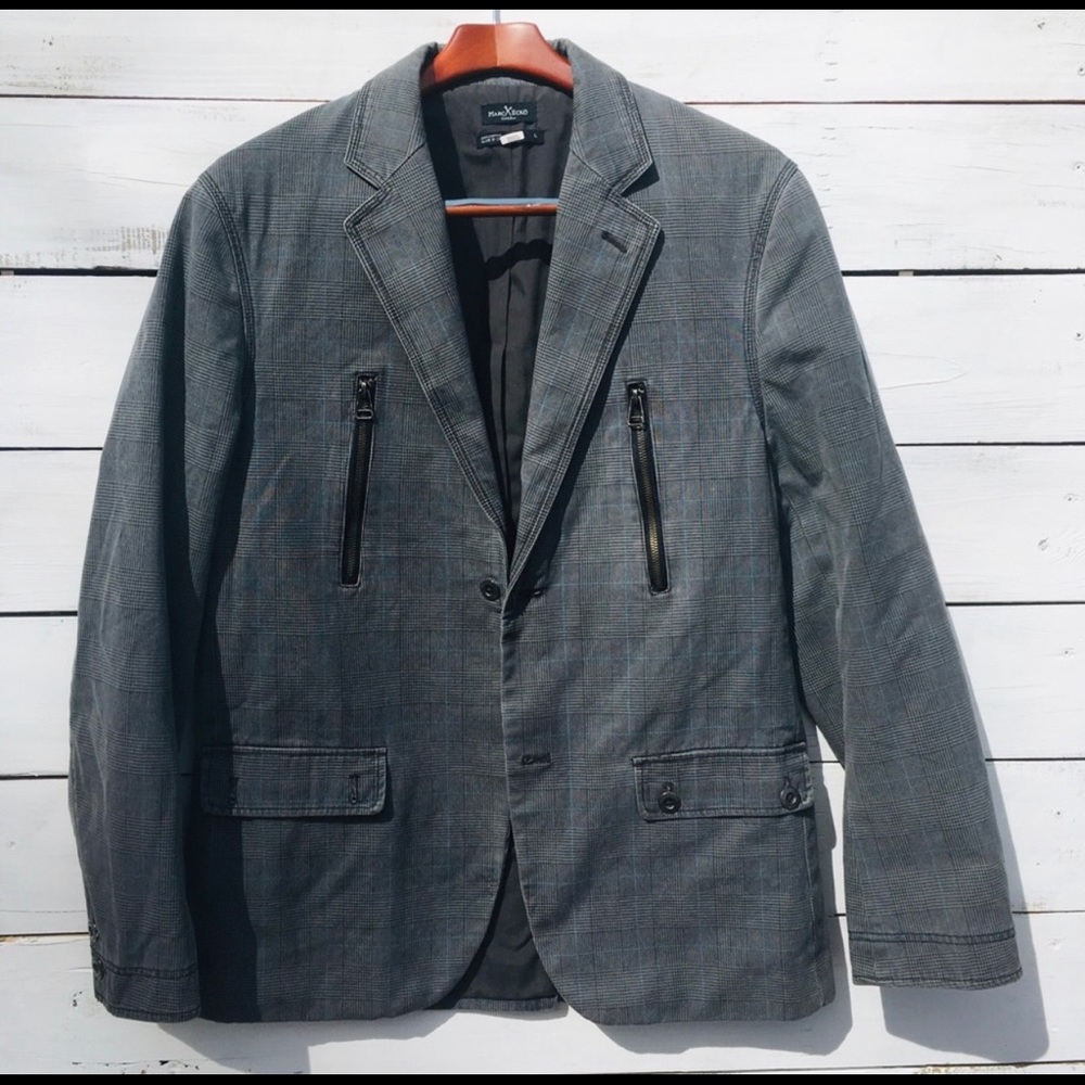 Marc Ekco Casual Plaid Sport Jacket, men’s L